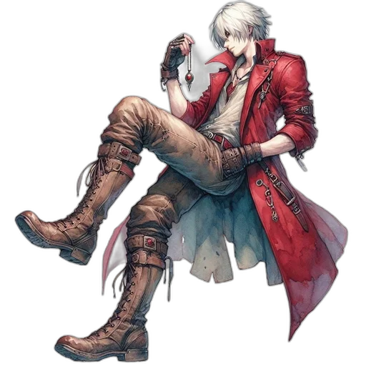 jacket, weapon, shoes, sword transparent PNG cut-out
