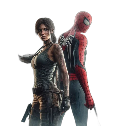 concept art, 3d render, comic book art, pixel art transparent PNG cut-out