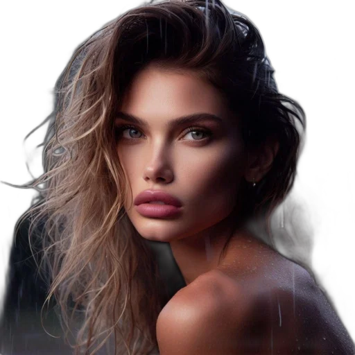 face, hair, jewelry, crown transparent PNG cut-out