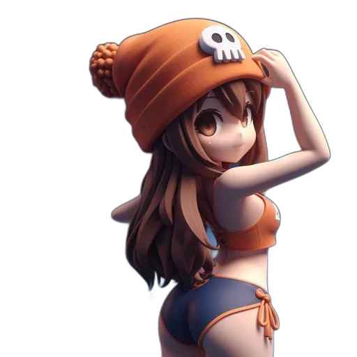 hat, dress, staff, pixel art transparent PNG cut-out