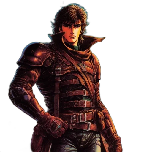 jacket, sword, staff, concept art transparent PNG cut-out
