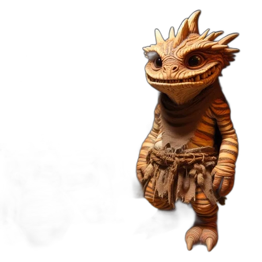 dragon, creature, animal, staff transparent PNG cut-out