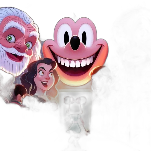 mask, face, concept art, 3d render transparent PNG cut-out