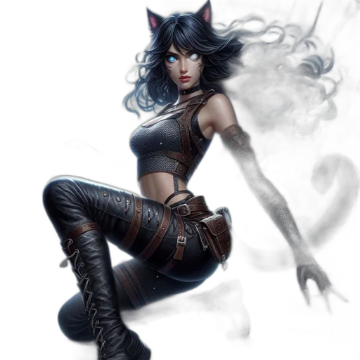 fantasy art, concept art, comic book art, photorealistic transparent PNG cut-out