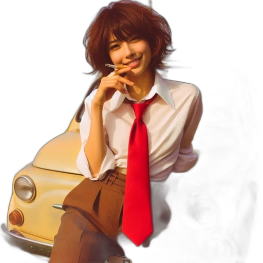 car, face, staff, dress transparent PNG cut-out