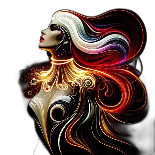 hair, jewelry, mask, face transparent PNG cut-out