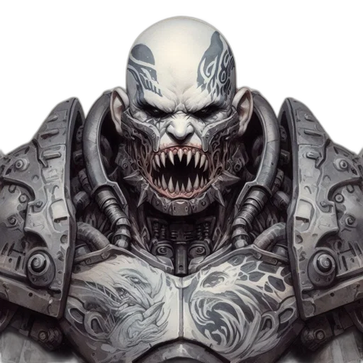 face, mask, creature, concept art transparent PNG cut-out