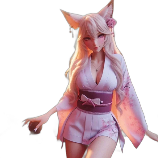 dress, staff, concept art, 3d render transparent PNG cut-out