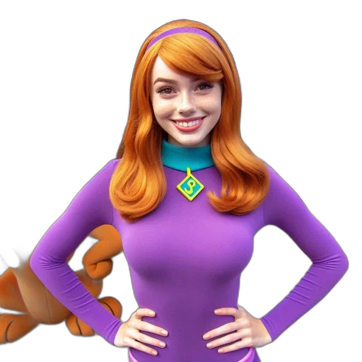 dress, staff, cartoon, 3d render transparent PNG cut-out