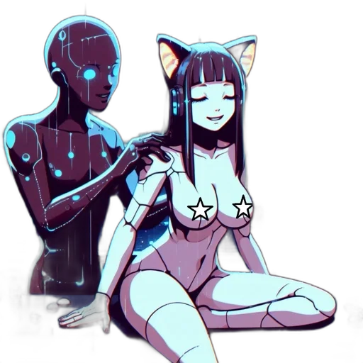 robot, dress, mask, creature transparent PNG cut-out