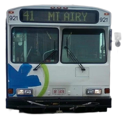 white, bus, number, parked transparent PNG cut-out