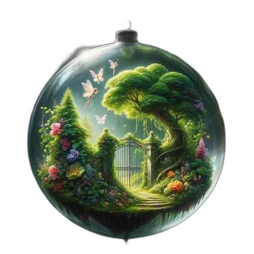 tree, fantasy art, photorealistic, oil painting transparent PNG cut-out