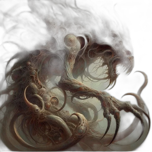 dragon, creature, hair, mask transparent PNG cut-out