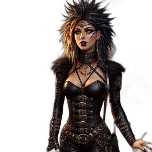 fantasy art, concept art, comic book art, cyberpunk transparent PNG cut-out