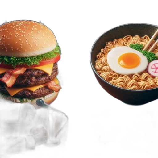 food, 3d render, photorealistic, concept art transparent PNG cut-out