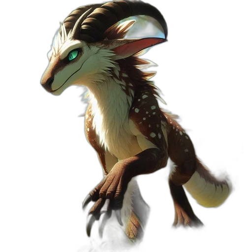 dragon, creature, animal, staff transparent PNG cut-out