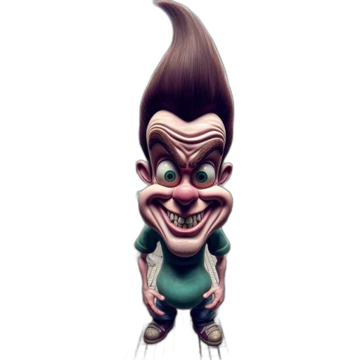 creature, hair, staff, face transparent PNG cut-out