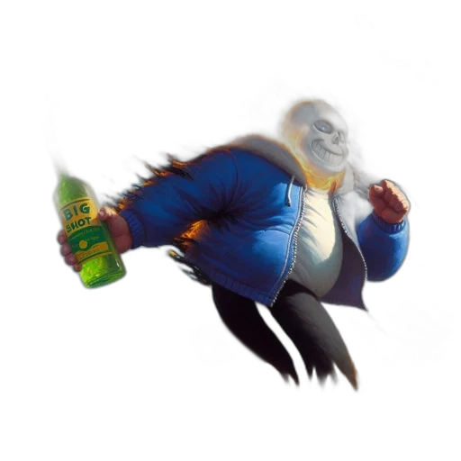 creature, bottle, mask, jacket transparent PNG cut-out