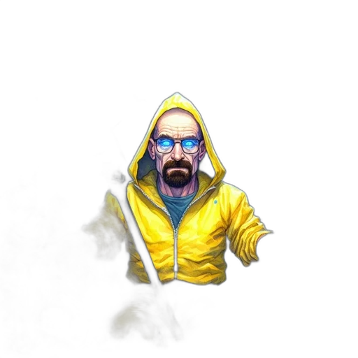 jacket, staff, creature, face transparent PNG cut-out