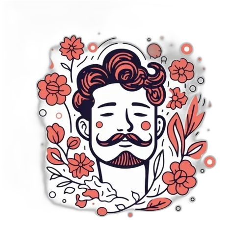 face, flower, staff, crown transparent PNG cut-out