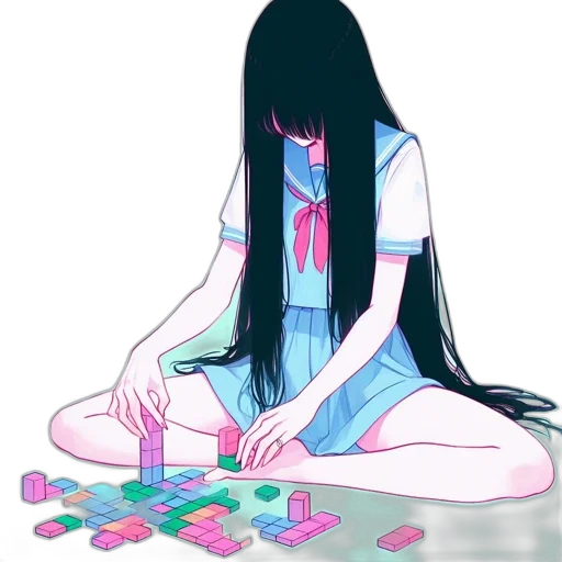 dress, vaporwave, anime, concept art transparent PNG cut-out