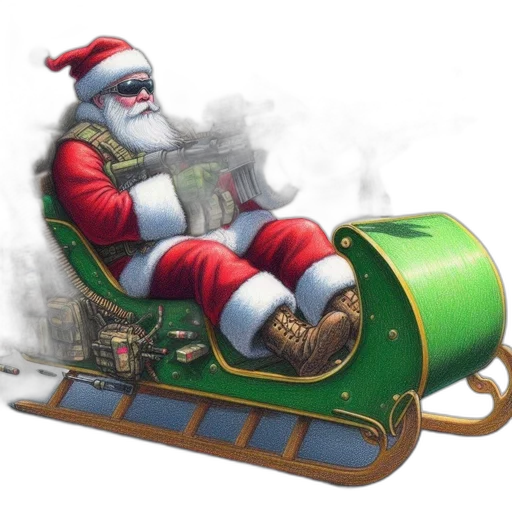 concept art, unconventional, santa, claus transparent PNG cut-out