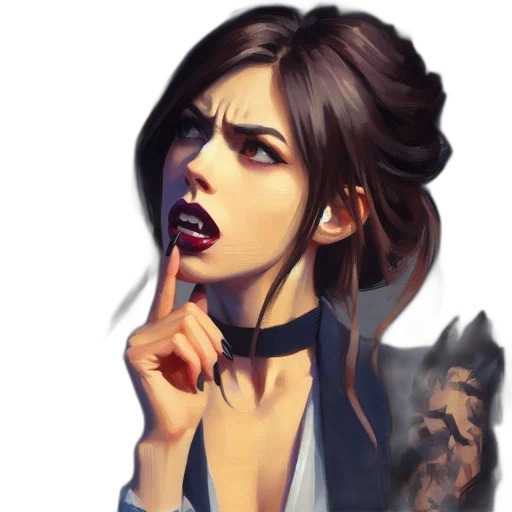 face, fantasy art, concept art, photorealistic transparent PNG cut-out