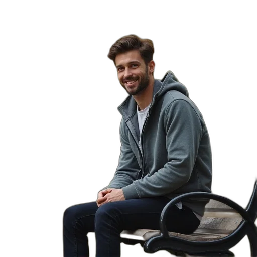 jacket, furniture, staff, face transparent PNG cut-out