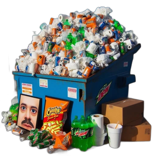 food, robot, bottle, crown transparent PNG cut-out