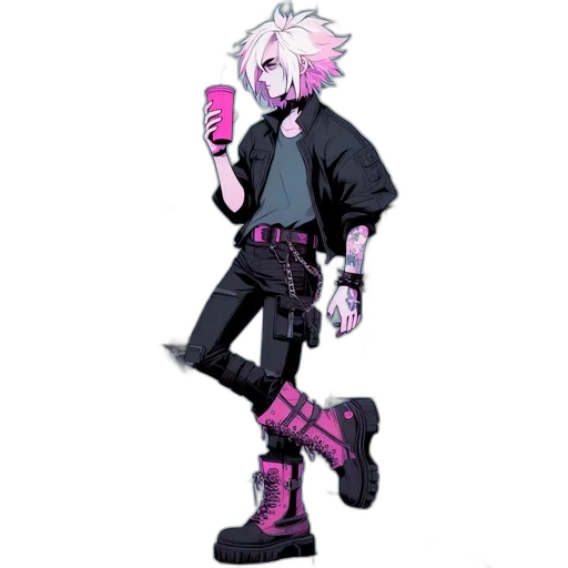 jacket, weapon, staff, creature transparent PNG cut-out