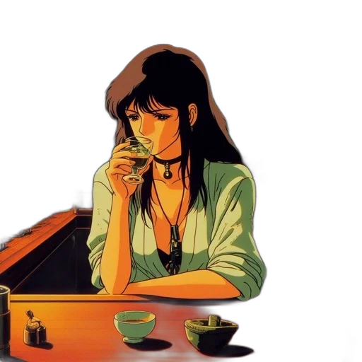 jewelry, anime, comic book art, watercolor transparent PNG cut-out