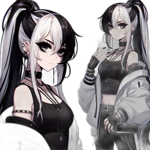 concept art, anime, cyberpunk, fantasy art transparent PNG cut-out