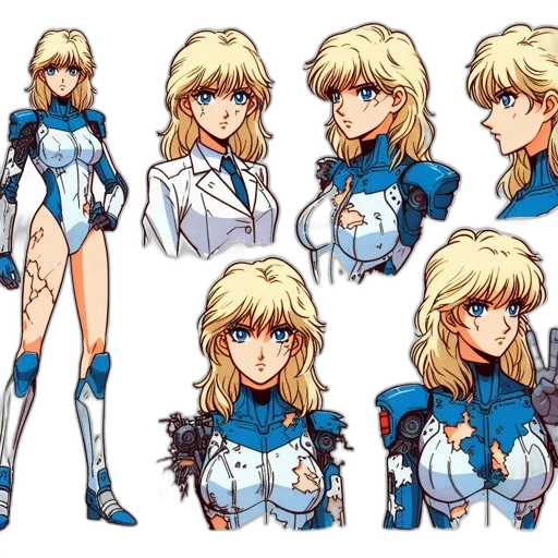 concept art, anime, comic book art, pixel art transparent PNG cut-out