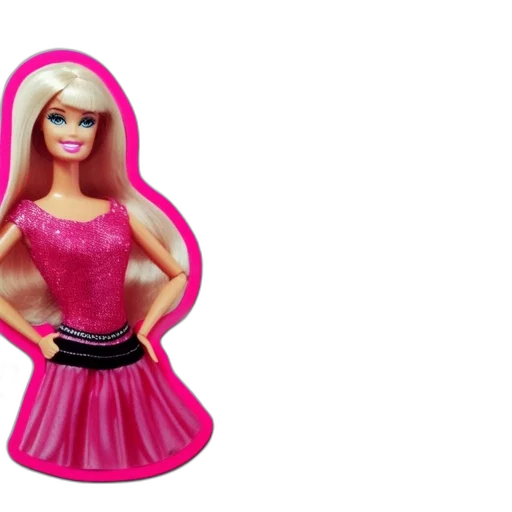 dress, 3d render, barbie, doll transparent PNG cut-out