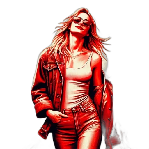 jacket, comic book art, concept art, photorealistic transparent PNG cut-out