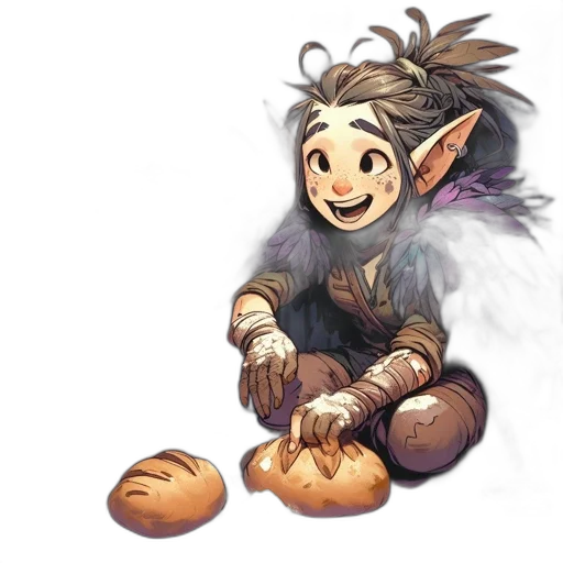 dragon, creature, mask, staff transparent PNG cut-out