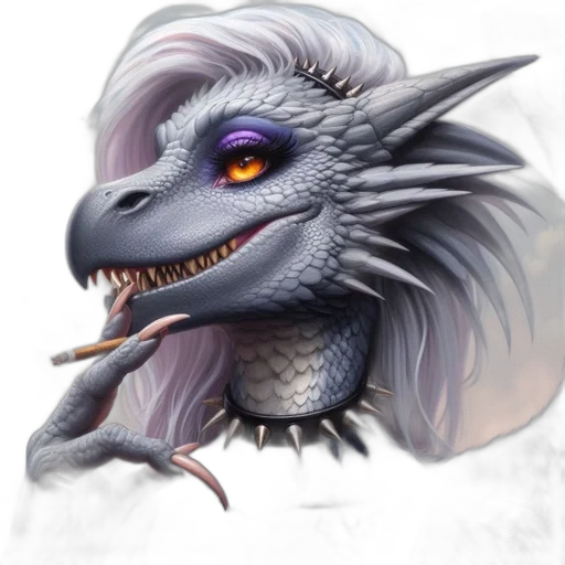 dragon, creature, staff, fantasy art transparent PNG cut-out