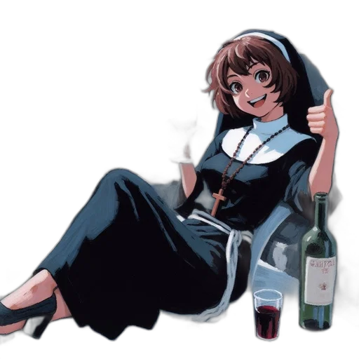 dress, anime, pixel art, vaporwave transparent PNG cut-out