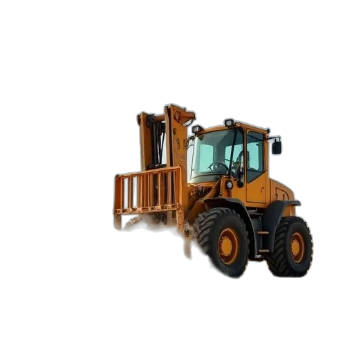 fork, truck, parked, sand transparent PNG cut-out