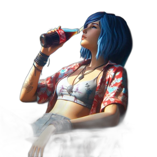 bottle, jacket, food, face transparent PNG cut-out