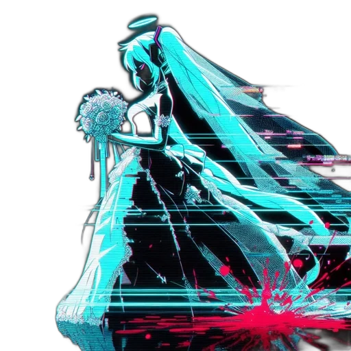 dress, weapon, sword, cyberpunk transparent PNG cut-out