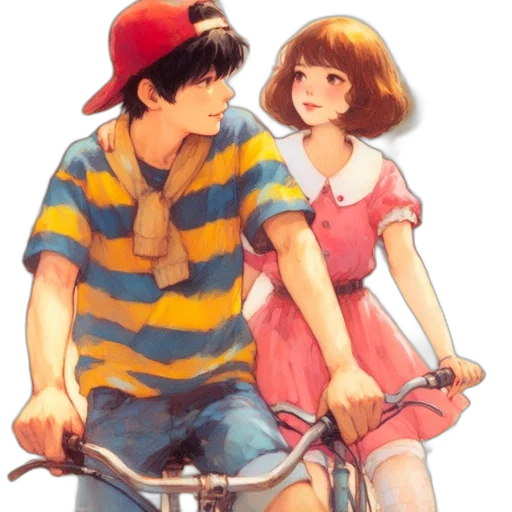 hat, anime, concept art, watercolor transparent PNG cut-out