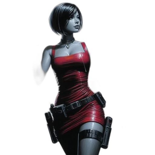 dress, staff, comic book art, concept art transparent PNG cut-out