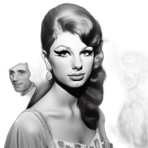 face, hair, dress, photorealistic transparent PNG cut-out