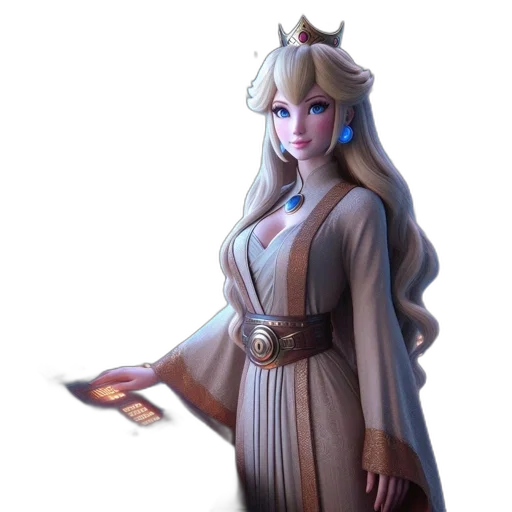 crown, staff, dress, dragon transparent PNG cut-out