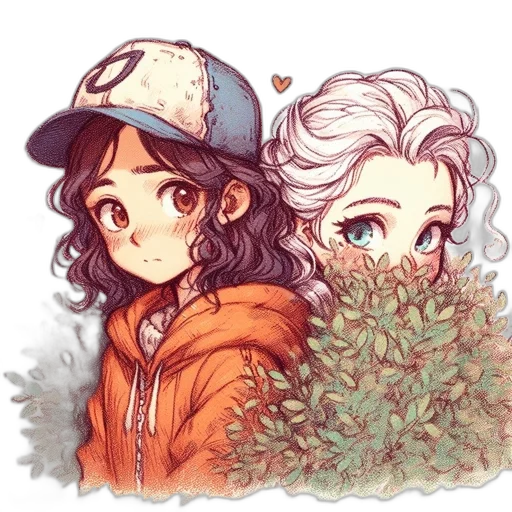 watercolor, anime, cartoon, pixel art transparent PNG cut-out