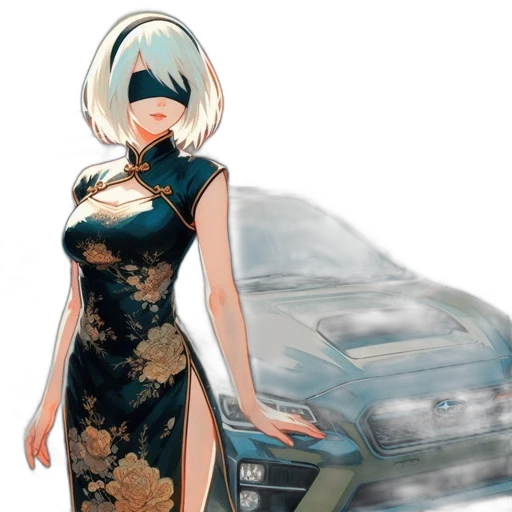 dress, car, concept art, anime transparent PNG cut-out