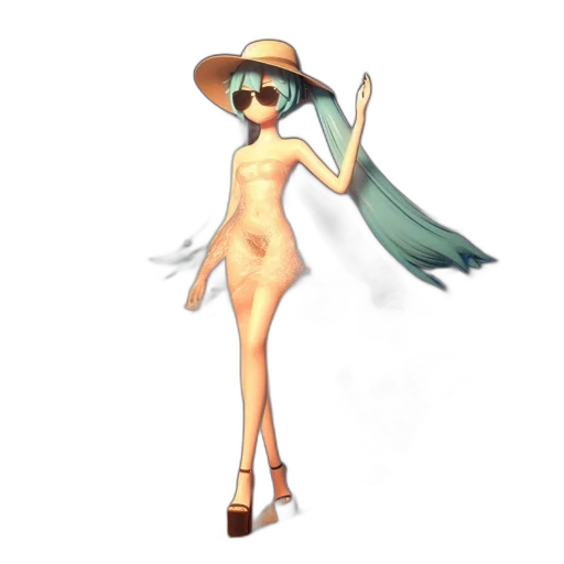 dress, hat, staff, concept art transparent PNG cut-out