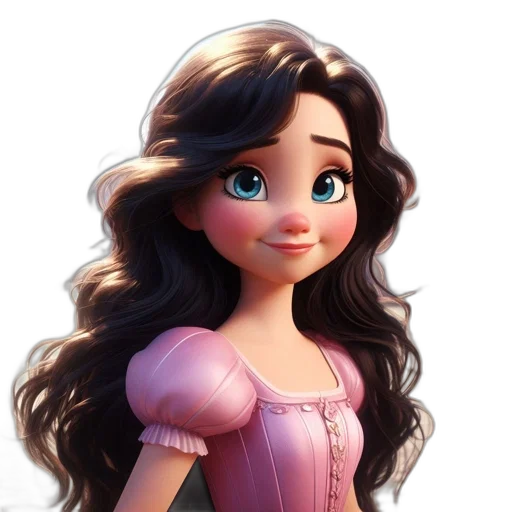 dress, face, crown, hair transparent PNG cut-out