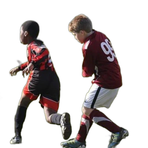two, young, soccer, players transparent PNG cut-out